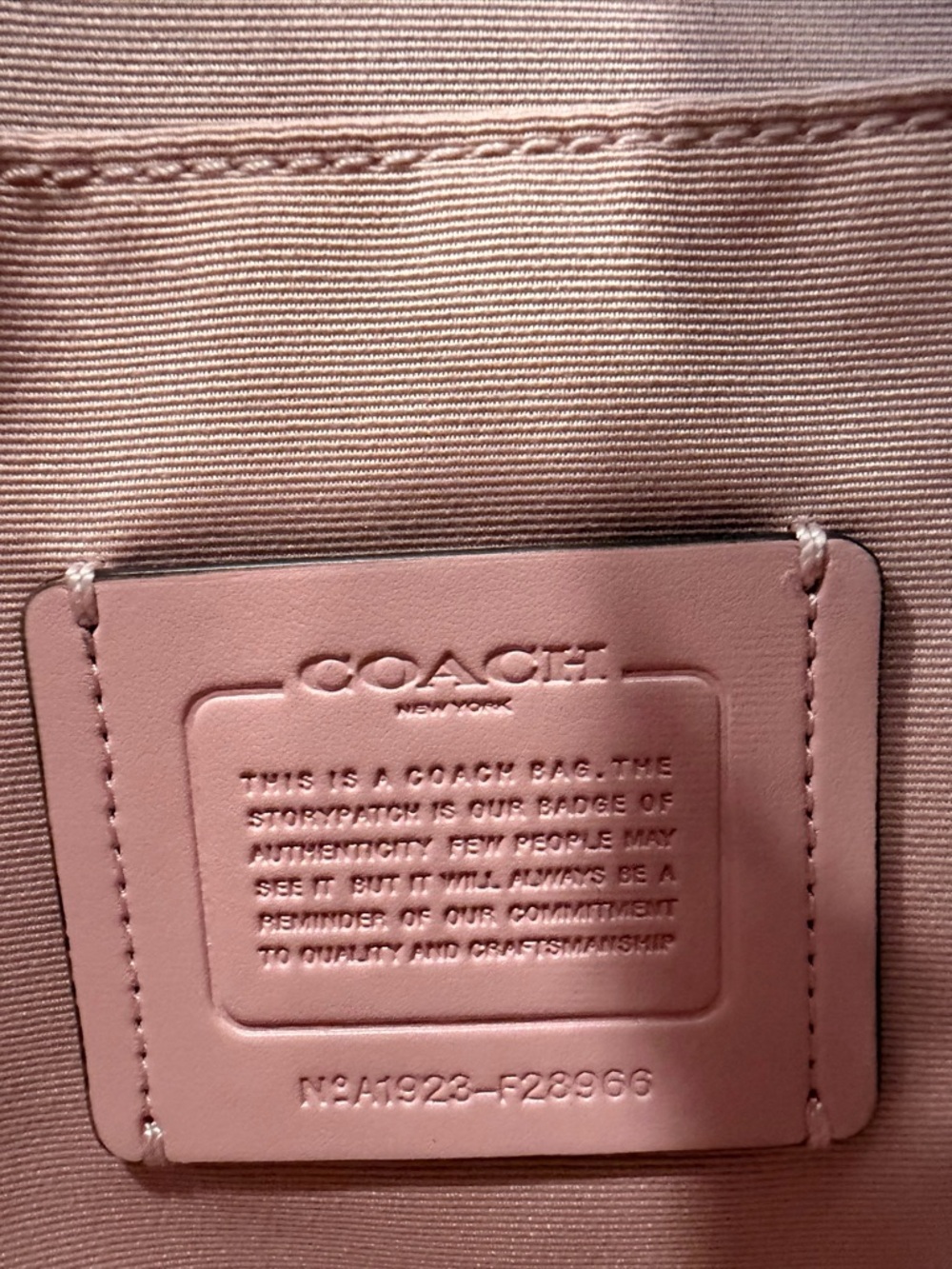 Coach Pink Pebbled Leather Shoulder Bag with Chain-Detail Strap - Picture 3 of 4